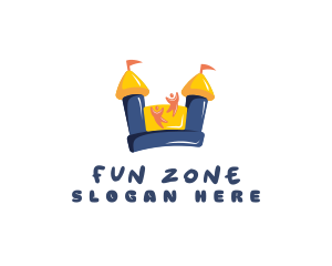 Fun Bounce Castle Inflatable logo design