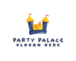 Fun Bounce Castle Inflatable logo design