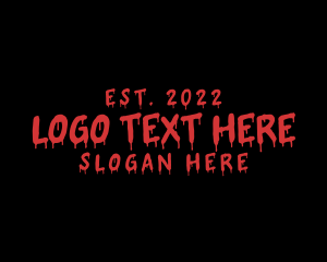 Horror - Scary Horror Wordmark logo design