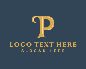 Serif - Gold Generic Brand logo design