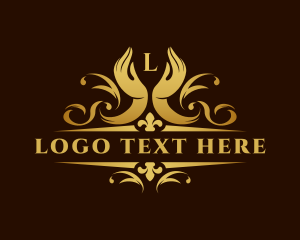 Luxury - Royal Hand Ornate Crest logo design