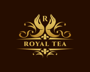 Royal Hand Ornate Crest logo design