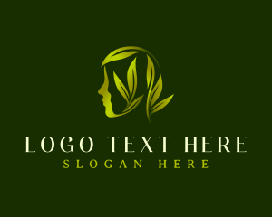 Mind - Wellness Human Leaves logo design