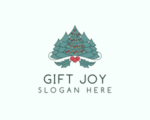 Decorative Christmas Tree logo design