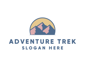 Trek - Mountain Adventure Trip logo design
