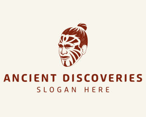 Archaeology - Tribal Man Tattoo logo design
