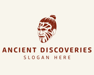 Archaeologist - Tribal Man Tattoo logo design