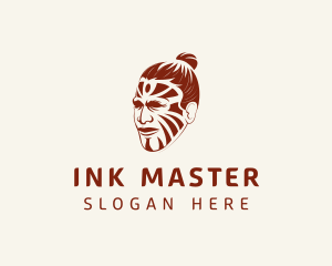 Tribal Man Tattoo logo design