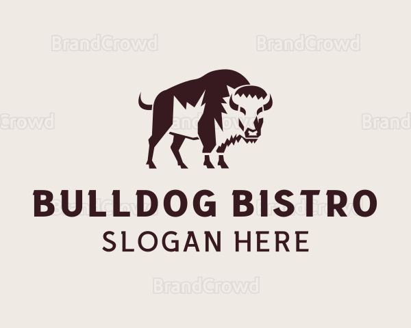 Wild Buffalo Animal Logo