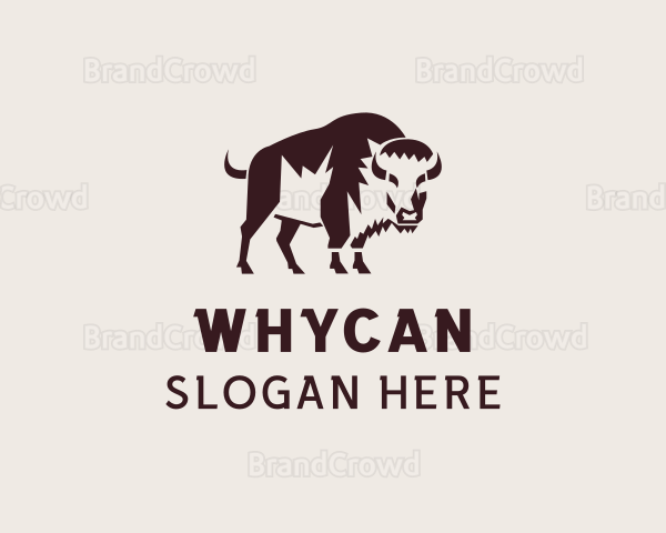 Wild Buffalo Animal Logo