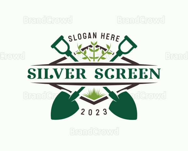 Gardening Shovel Landscaping Logo