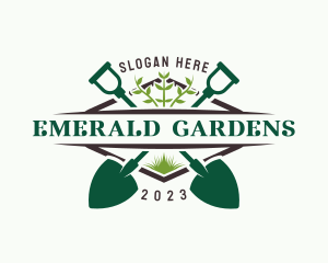 Gardening Shovel Landscaping logo design