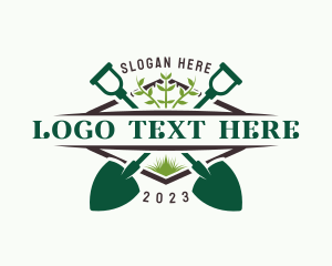 Garden - Gardening Shovel Landscaping logo design