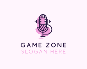 Singer - Microphone Radio Podcast logo design