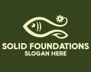 Floral Marine Fish Logo
