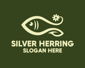 Herring - Floral Marine Fish logo design