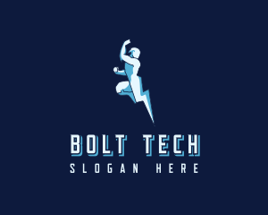 Lightning Bolt Electricity logo design