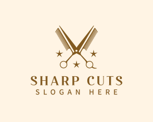 Scissors - Scissors Comb Barber logo design