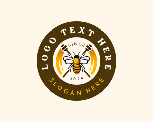 Apothecary - Bee Honey Apiary logo design