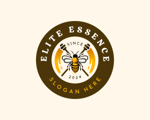 Bee Honey Apiary Logo
