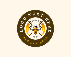 Bee Honey Apiary Logo