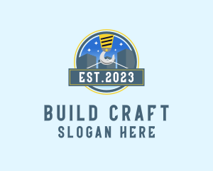 Construction Crane Building logo design