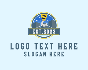 Industrial - Construction Crane Building logo design