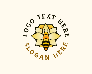 Honey Comb - Honey Bee Apiary logo design