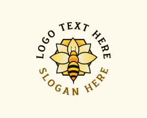 Bees - Honey Bee Apiary logo design