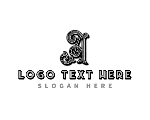 Letter A - Victorian Decorative Boutique logo design