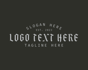 Saloon - Gothic Urban Apparel logo design