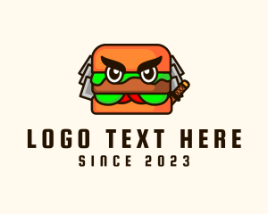 Food Truck - Samurai Burger Food logo design
