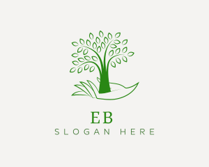 Environment - Tree Planting Nature Hand logo design