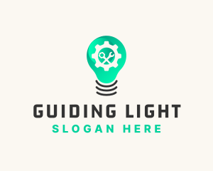 Light Bulb Handyman Electrician logo design