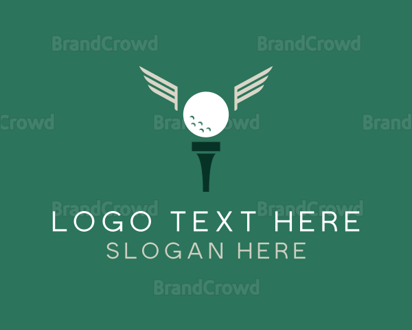 Golf Tee Wings Logo