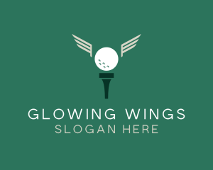 Golf Tee Wings logo design