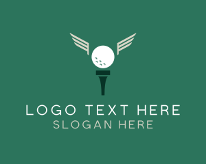 Sport - Golf Tee Wings logo design