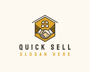 Sell - Handshake House Realtor logo design