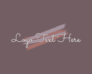 Painting - Cursive Cosmetic Business logo design