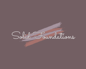 Painting - Cursive Cosmetic Business logo design