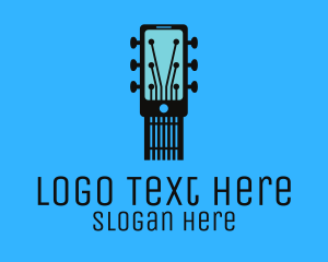 Guitar - Acoustic Music Instrument Mobile App logo design