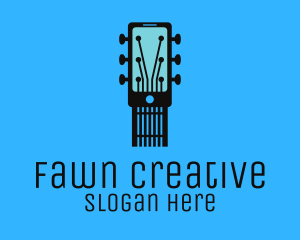 Acoustic Music Instrument Mobile App logo design