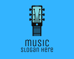 Acoustic Music Instrument Mobile App logo design