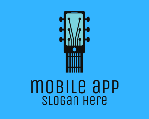 Acoustic Music Instrument Mobile App logo design