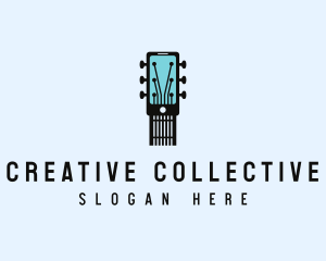 Acoustic Music Instrument Mobile App logo design