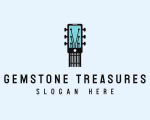 Acoustic Music Instrument Mobile App logo design