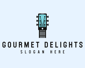 Acoustic Music Instrument Mobile App logo design