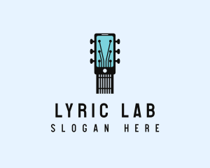 Songwriting - Acoustic Music Instrument Mobile App logo design