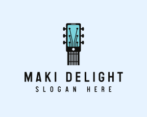 Acoustic Music Instrument Mobile App logo design