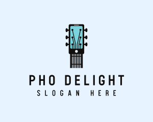 Acoustic Music Instrument Mobile App logo design